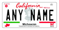 Custom Michoacan California Plate/Case